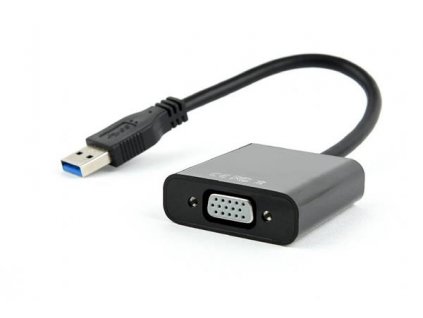 Gembird adaptér USB 3.0 (M) na VGA (F), čierny, blister AB-U3M-VGAF-01