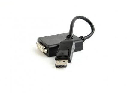 Gembird adaptér DisplayPort 1.2 (M) na Dual Link DVI (F) 0.1m kábel, čierny A-DPM-DVIF-03