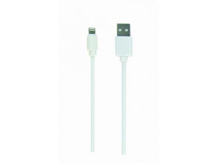 Gembird kábel nabíjací Lightning 8-pin (M) na USB 2.0 (M), 1 m, biely CC-USB2-AMLM-W-1M