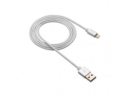 Canyon CNS-MFIC3PW, 1m prémiový opletený kábel Lightning/USB, MFI schválený Apple, perleťovo biely