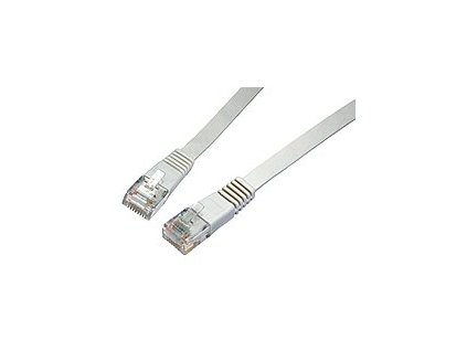 patch kábel Cat6, UTP, LSOH, 0,5m, šedý, plochý PK-UTP6-050-GR-FL CNS Network