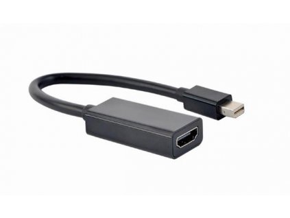 Gembird adaptér Mini DisplayPort (M) na HDMI (F), 4K, 0.15 m kábel, čierny A-mDPM-HDMIF4K-01