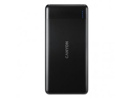 Canyon PB-107 Powerbank, Li-Pol, 10.000 mAh, Vstup: 1x Micro-USB, 1x USB-C, Výstup: 1x USB-A, 1x USB-C, čierna CNE-CPB1007B