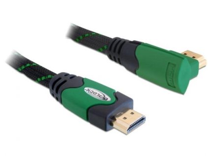 Delock Kabel High Speed HDMI s Ethernetem – HDMI A samec > HDMI A samec pravoúhlý 3 m 82953 DeLock