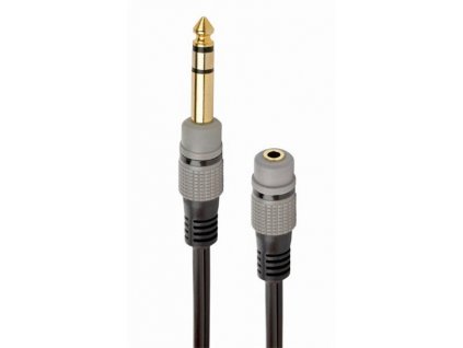 Gembird audio adaptér 6.35 mm (M) na 3.5 mm stereo jack (F), 0,2m A-63M35F-0.2M