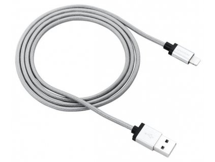 Canyon CNS-MFIC3DG, 1m prémiový opletený kábel Lightning/USB, MFI schválený Apple, tmavo-šedý