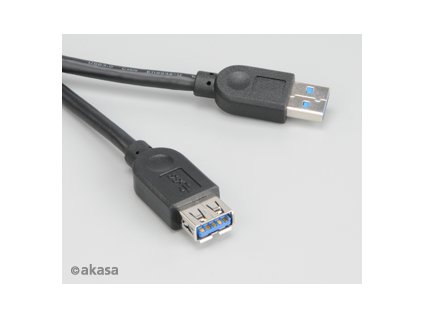 AKASA - prodlužovací kabel USB 3.0 typ A - 1,5 m AK-CBUB02-15BK Akasa