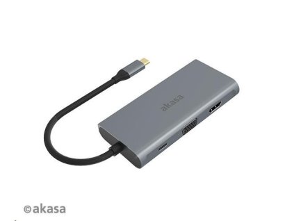 AKASA - externí USB hub - USB typ-C na 9-in-1 AK-CBCA21-18BK Akasa