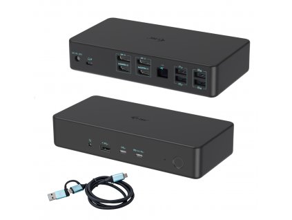 i-tec USB 3.0/USB-C/Thunderbolt 3 Professional Dual 4K Display Docking Station Gen2, PD 100W CADUAL4KDOCKPD2 I-Tec