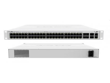 MIKROTIK RouterBOARD Cloud Router Switch CRS354-48P-4S+2Q+RM + L5 (650MHz; 64MB RAM; 48x GLAN POE; 4xSFP+; 2xQSFP+) rack MikroTik
