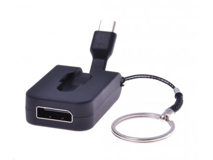 PREMIUMCORD Adaptér USB 3.1 Typ-C male na DisplayPort female,zasunovací kabel a kroužek na klíče ku31dp05 PremiumCord