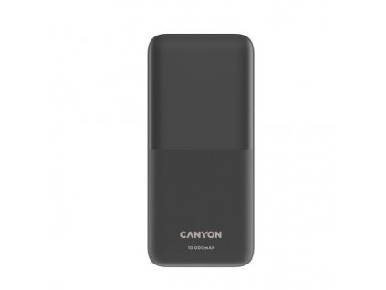 Canyon PB-1010, Powerbank, Li-Pol, 10.000 mAh, Vstup: 1x USB-C, 1x microUSB, Výstup: 1x USB-C, 1x USB-A, integr. 2x kábe CNE-CPB1010B