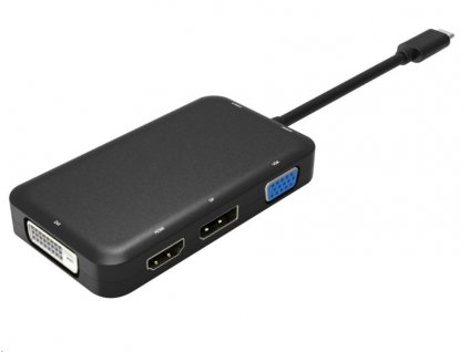 PREMIUMCORD Převodník USB3.1 typ C na HDMI + DVI + VGA + DisplayPort + PD charge ku31dock10 PremiumCord