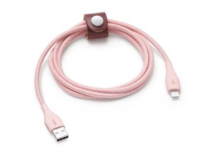 Belkin kábel DuraTek Plus USB to Lightning with Strap 1.2m - Pink F8J236bt04-PNK