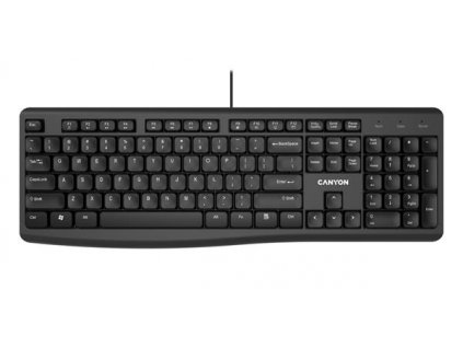Canyon KB-50, klávesnica, USB, 104/12 multimed. klávesov, SK/CZ, čierna CNE-CKEY5-CS