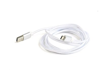 Kabel CABLEXPERT USB A Male/Micro B Male 2.0, 1,8m, opletený, stříbrný, blister CCB-mUSB2B-AMBM-6-S Gembird