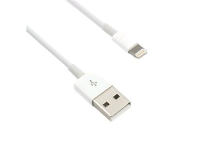 Kabel C-TECH USB 2.0 Lightning (IP5 a vyšší) nabíjací a synchronizační kabel, 1m, biely CB-APL-10W C-Tech