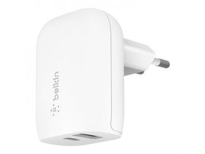 Belkin 32W PD Dual AC nabíjačka 20W USB-C & 12W USB-A - White WCB008vfWH