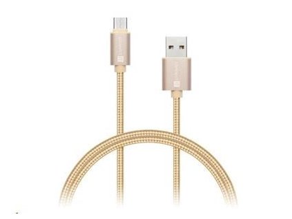 CONNECT IT Wirez Premium Metallic USB C - USB, ružové zlato, 1 m CI-667 Connect IT