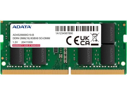 Adata/SO-DIMM DDR4/8GB/2666MHz/CL19/1x8GB AD4S26668G19-SGN ADATA