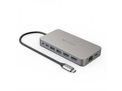 Hyper HyperDrive Dual 4K HDMI 10-in-1 USB-C Hub - Space Gray HY-HDM1H