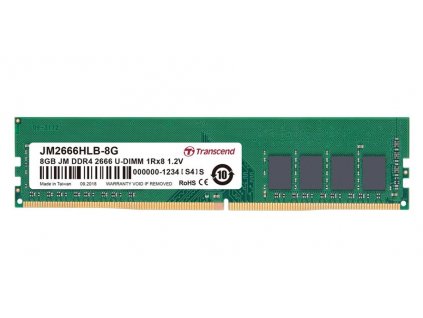 DIMM DDR4 8GB 2666MHz TRANSCEND 1Rx8 1Gx8 CL19 1.2V JM2666HLB-8G Transcend