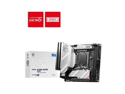 MSI MB Sc LGA1700 MPG B760I EDGE WIFI, INTEL B760, 2xDDR5, 1xHDMI, 1xDP, WI-FI, mini-ITX