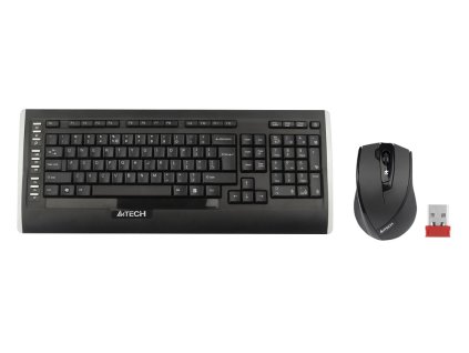 Súprava A4tech 9300F je bezdrôtová. kľúče. + bezdrôtové pripojenie. Optická myš V-Track,CZ/US, USB A4Tech