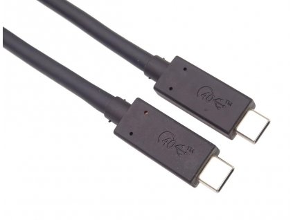 PREMIUMCORD Kabel USB4™ 40Gbps 8K@60Hz Thunderbolt 3, 0,8m ku4cx08bk PremiumCord