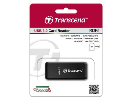 TRANSCEND Card Reader F5, USB 3.0, Black TS-RDF5K Transcend