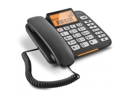 Gigaset DL580 - standardní telefon s displejem, barva černá GIGASET-DL580-BLACK