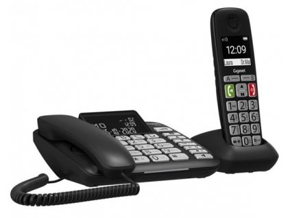 Gigaset DL780PLUS - kombinovaný standard. telefon s displ. vč. bedzrát. sluchátka s nabíječkou,černá GIGASET-DL780PLUS-BLACK