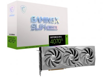 MSI VGA NVIDIA GeForce RTX 4070 Ti GAMING X SLIM WHITE 12G, RTX 4070, 12GB GDDR6X, 3xDP, 1xHDMI