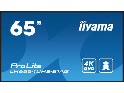 iiyama ProLite/LH6554UHS-B1AG/64,5''/IPS/4K UHD/60Hz/8ms/Black/3R