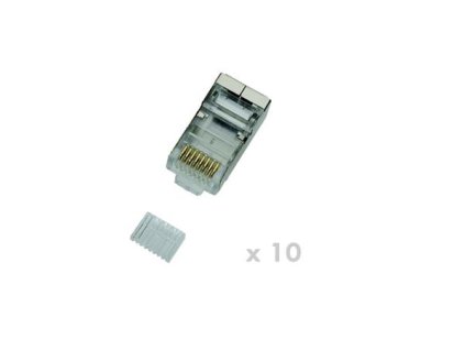 DATACOM Konektor RJ45 STP 8p8c Cat6 drát 10ks 4136