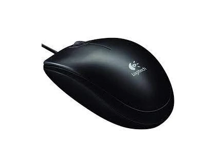 Logitech® B100 Optical USB Mouse for Bus - BLACK-GREY 910-003357