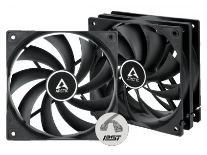 ARCTIC F12 PWM PST (3PCS Value Pack) (Black) - 120mm case fan with PWM control and PST cable - Pack ACFAN00259A Arctic Cooling