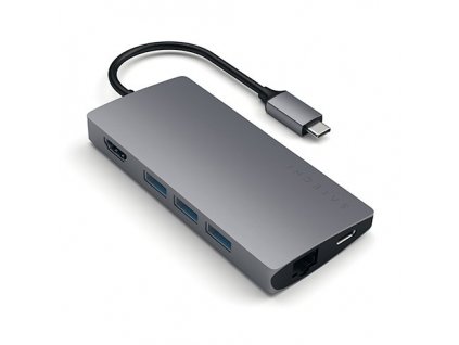 Satechi USB-C Multiport adaptér 4K 8ports V2 - Space Gray Aluminium ST-TCMA2M