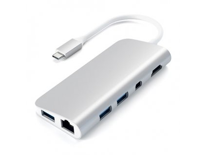 Satechi USB-C Multimedia adapter - Silver Aluminium ST-TCMM8PAS