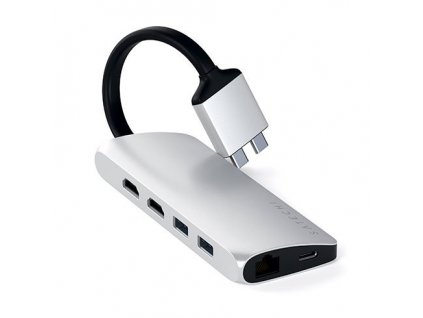 Satechi USB-C Dual Multimedia adapter - Silver Aluminium ST-TCDMMASM