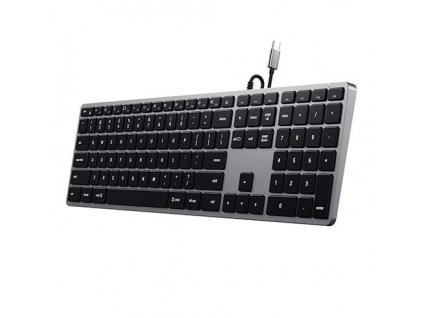 Satechi klávesnica Slim W3 Wired Backlit Keyboard - Space Gray ST-UCSW3M