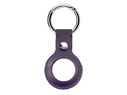 Devia puzdro Leather Key Ring pre Airtag - Blue 6938595353116