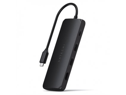 Satechi USB-C Hybrid Multiport adaptér with SSD enclosure - Black Aluminium ST-UCHSEK