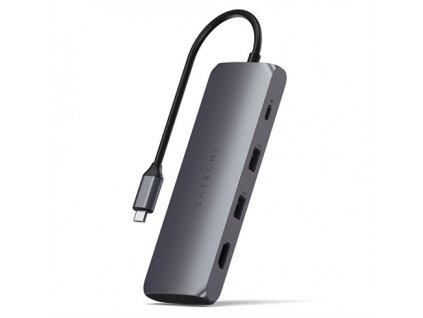 Satechi USB-C Hybrid Multiport adaptér with SSD enclosure - Space Gray Aluminium ST-UCHSEM