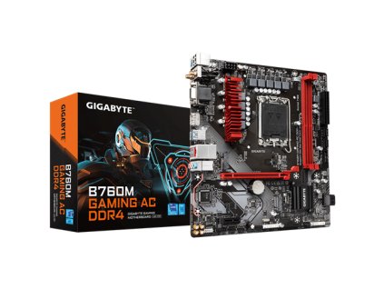 Gigabyte B760M GAMING AX DDR4 , Intel B760, LGA1700, 4xDDR4, mATX B760M GAMING AC DDR4