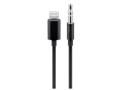 PREMIUMCORD Redukčný audio kábel Apple Lightning na 3.5 mm stereo jack, 1 m, čierny kipod50 PremiumCord