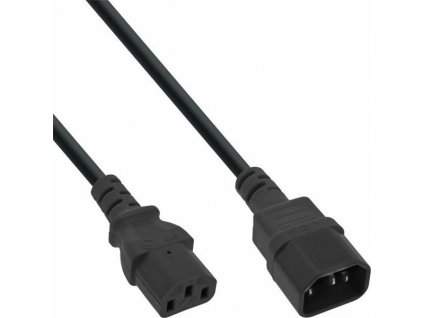 Kábel sieťový 230V predlžovací, C13 - C14, 2m, 1.00mm, 10A, čierny L30331 CNS Network