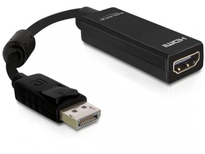 Delock Displayport 20pin samec > HDMI 19 pinový samice, délka 12,5 cm 61849 DeLock