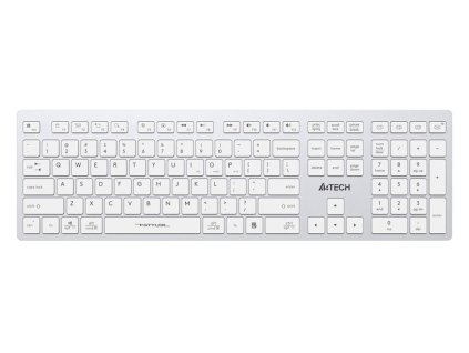A4tech FBX50C, bezdrátová kancelářská klávesnice,BT/USB 2,4Ghz, bílá FBX50C-WH A4Tech