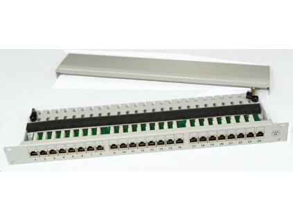 19" Patch panel 19" 1U 24 PORT FTP Cat 6A sivý PATCHP24PHZ6AF-F OEM